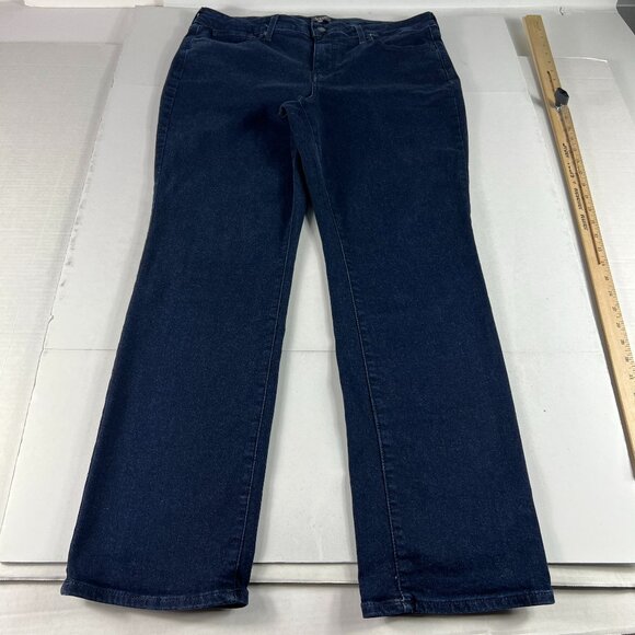 Not Your Daughters Jeans Women's 36x29* Marilyn Straight Dark Blue Denim Tag 16P - Picture 1 of 16